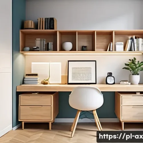 Home 33 플렉스 리빙 공간의 기능성 가구 브랜드 - A modern small apartment interior featuring flexible modular furniture: a customizable shelving unit...