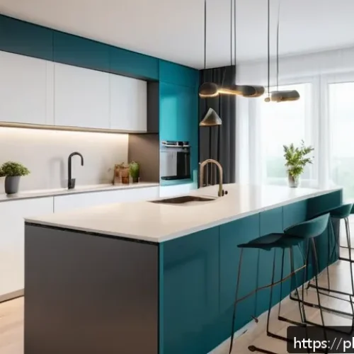 Home 30 플렉스 리빙 공간 활용을 위한 최신 기술 - A modern, bright apartment interior showcasing an intelligent lighting and climate control