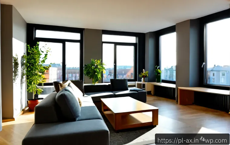 Home 17 플렉스 리빙 공간과 커뮤니티의 연결 - Photorealistic modern apartment building common room in Warsaw, a flexible living space with movable...